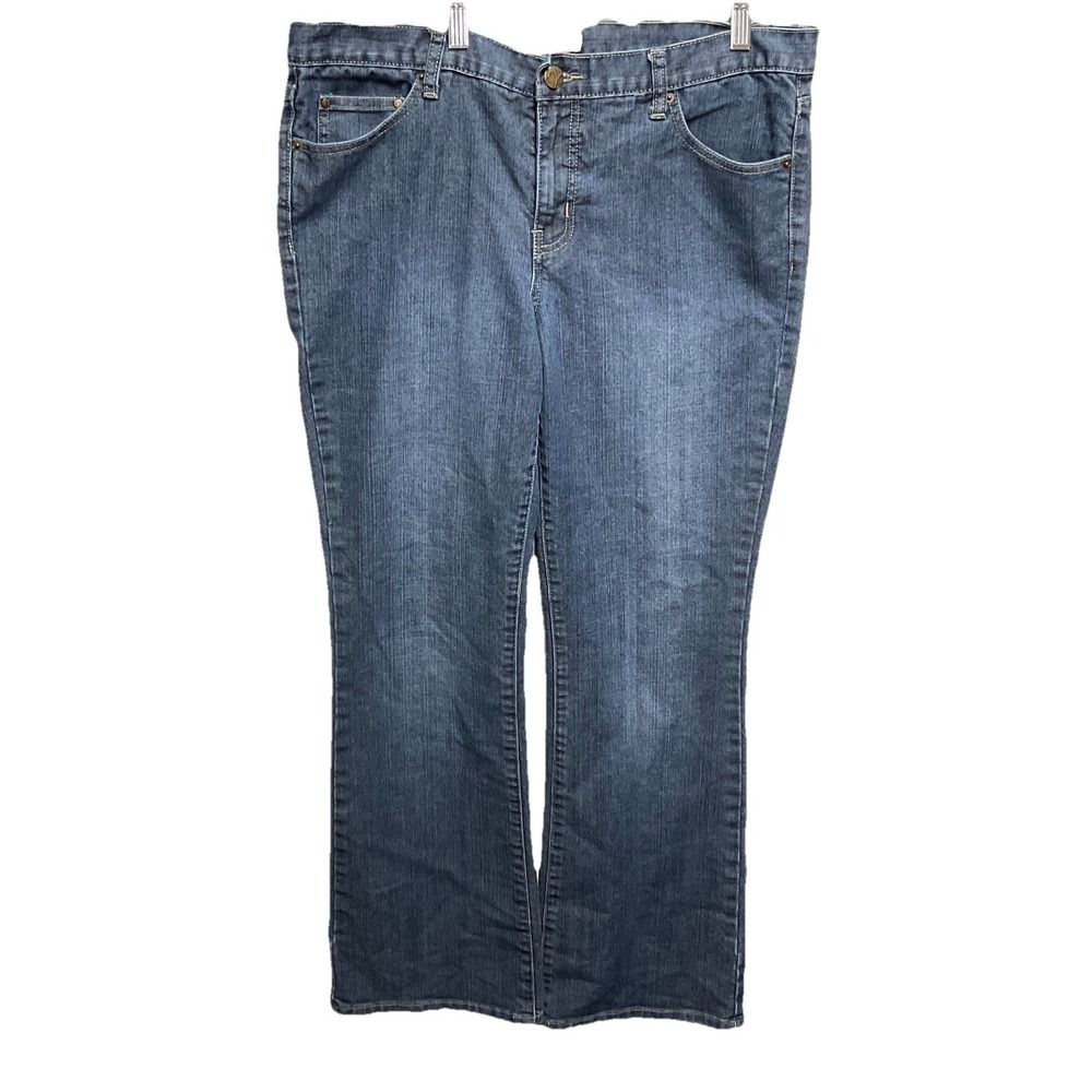 Fashion Bug‎ Women's Size 16 Blue Bootcut Med Wash Cotton Y2K Stretch Jeans